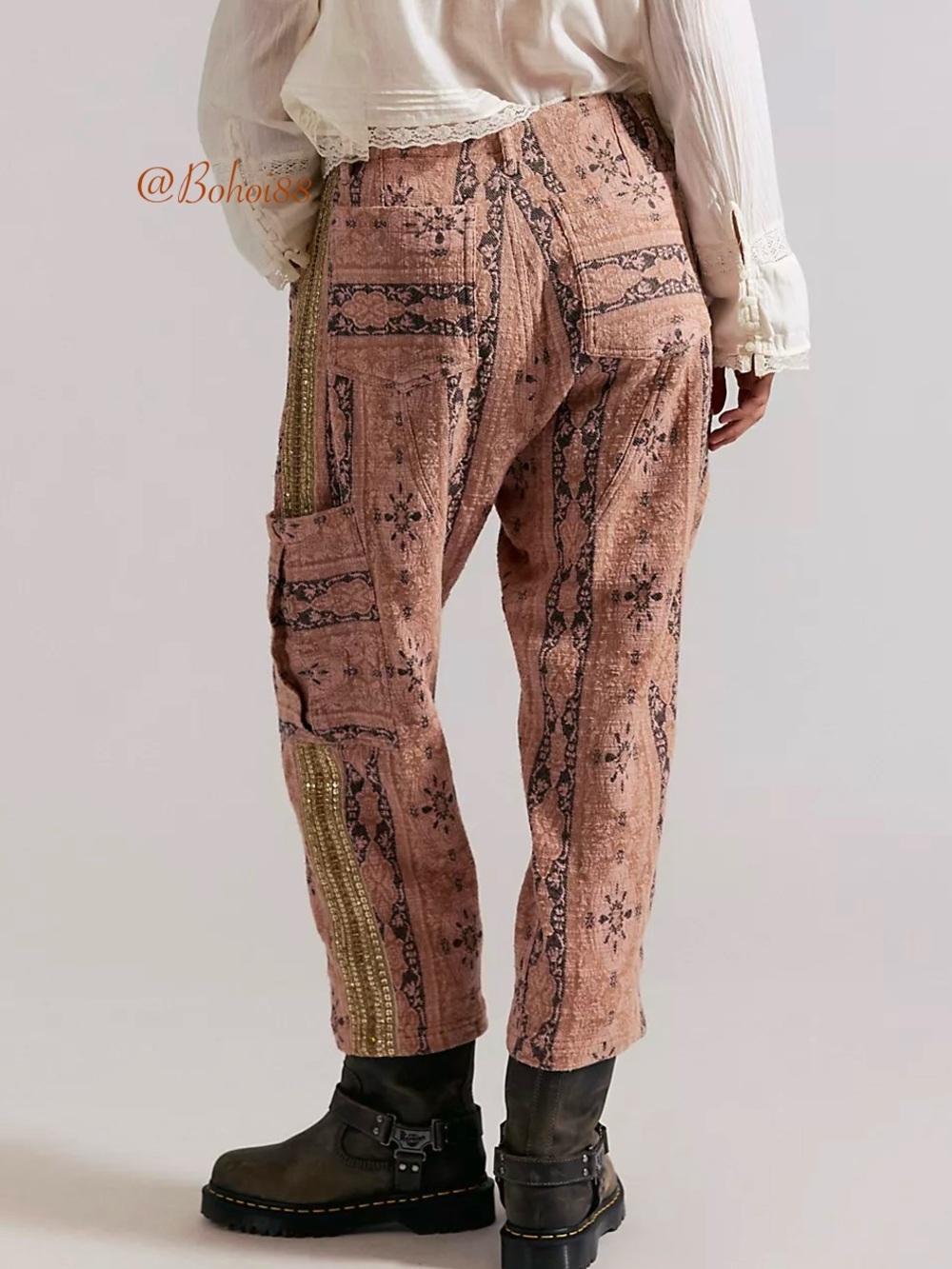 NWT Free People Bay To Breakers Jacquard Harem Pants - Picture 3 of 9